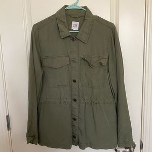 green jacket from Gap